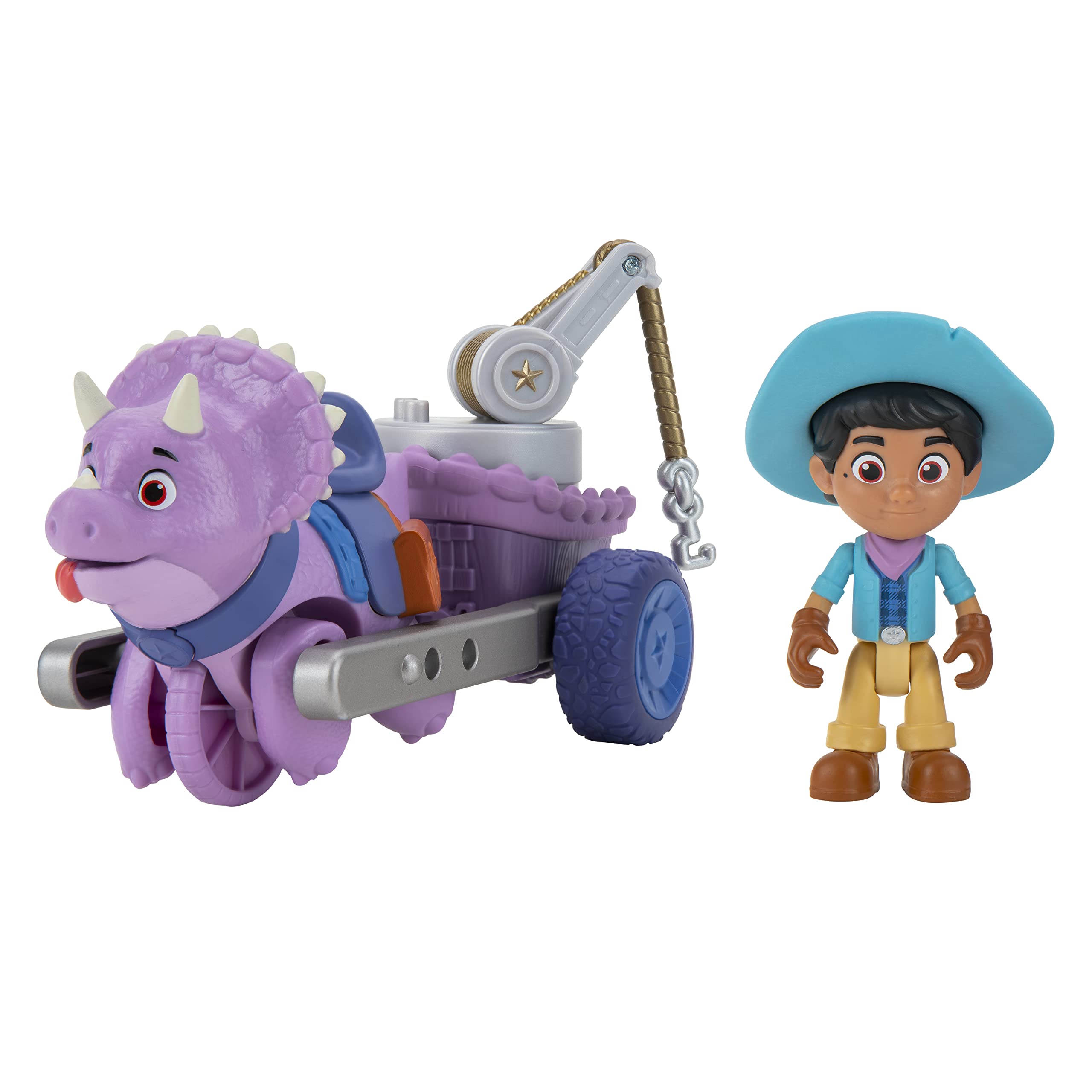Dino Ranch DNR0012 Vehicle 5 Tango Tow Rig and 3” Dino Miguel-Three Styles to Collect-Toys for Kids Featuring Your Favorite Pre-Westoric Ranchers, Multi — image 1