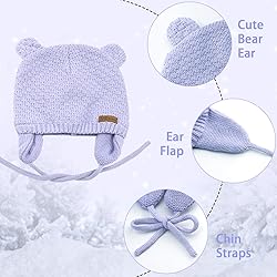 BAVST Baby Beanie Hat for Winter with Earfalp Cute