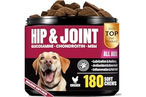 BUDDYCHEER Glucosamine for Dogs Hip and Joint Supplement Chews, Chondroitin Joint Care for Dogs, Joints Chews for Dog, Dog Supplement for Pain Relief - 60-Day Satisfaction Guarantee -180 Ct