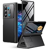 BERFY for Z Fold 7 Case with Privacy Screen Protector, [Anti Spy] Hidden Kickstand & Slide Camera Cover & Hinge Protective, Full Body Shockproof Slim Hard Phone Case for Samsung Galaxy Z Fold 7, Black