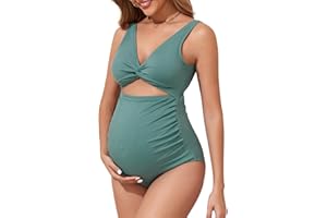 Century Star Maternity Swimsuit One Piece for Women Pregnancy Bathing Suit High Waist Maternity Swimwear