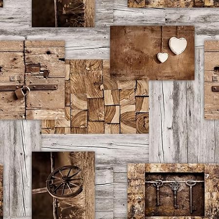 Wachstuch Nostalgie Glatt · Eckig 80x80 cm · Länge wählbar· abwaschbare Tischdecke