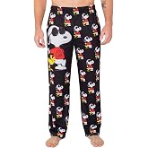 BRIEF INSANITY Unisex Snoopy Joe Cool Lounge Pajama Pants - Comfy, Loose-Fit, Ultra-Soft Sleep Bottoms with Side Pockets