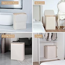 iEGrow 150L Laundry Basket with Lid, Large Laundry