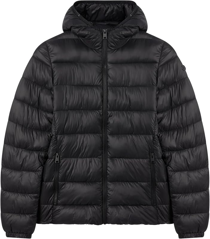 Legacy - Giacca leggera da donna, con cappuccio, in poliestere, XL, colore: nero, Nero, XL