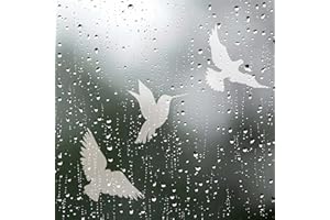 16 Pieces Window Decals to Prevent Bird Strikes, Hummingbird Anti Collision Window Stickers Clings for Glass Door