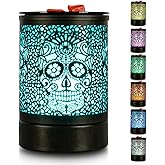 Enaroma Halloween Skull Black Electric Fragrance Wax Melts Warmer Oil Melter Scented Tart Burner for Home Decor