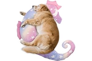 FNDBND Dog Calming Pillow - Cute Soft Animal Pillow for Dogs, Cats, Kids, Adults, Washable Cozy Relaxing Pet Bed Pillow, Glow