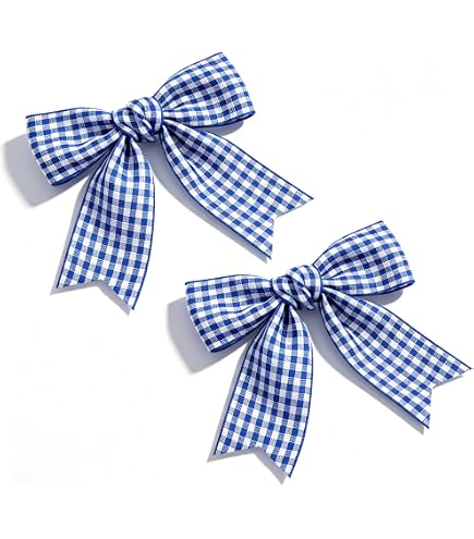 Amazon.com : EmilyRose Couture Gingham Hair Bows (Alligator  display picture 1