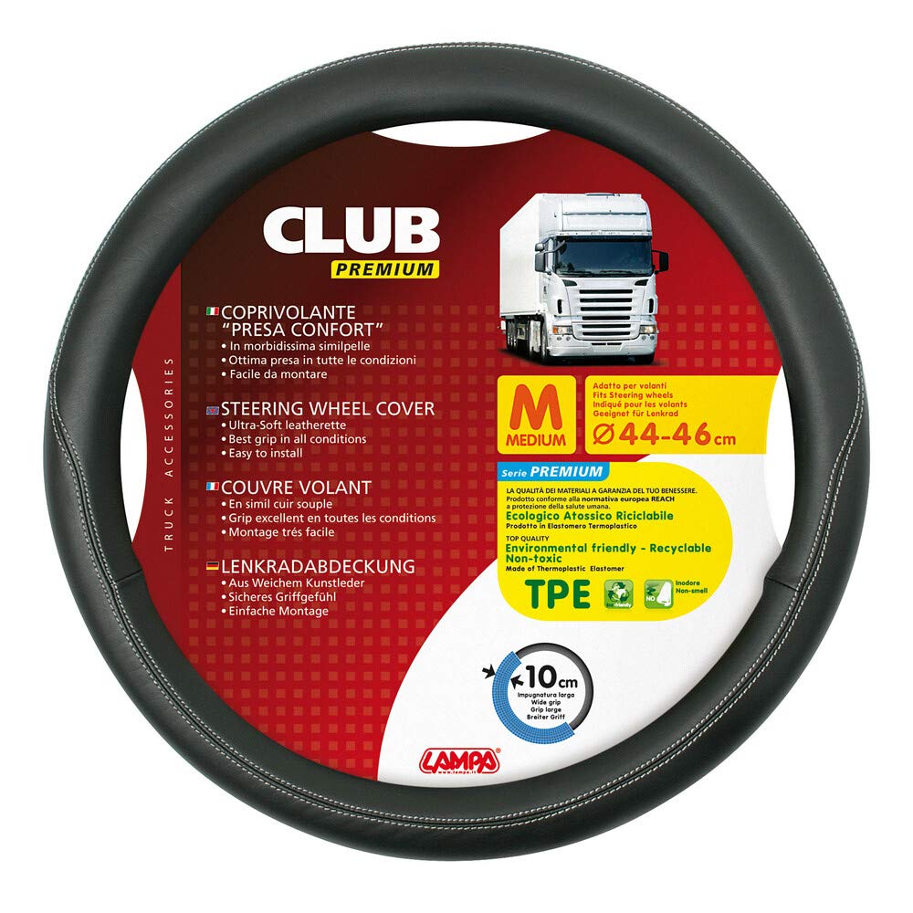 Lampa Truck Steering Wheel Protector Club Premium Black 18/20 cm