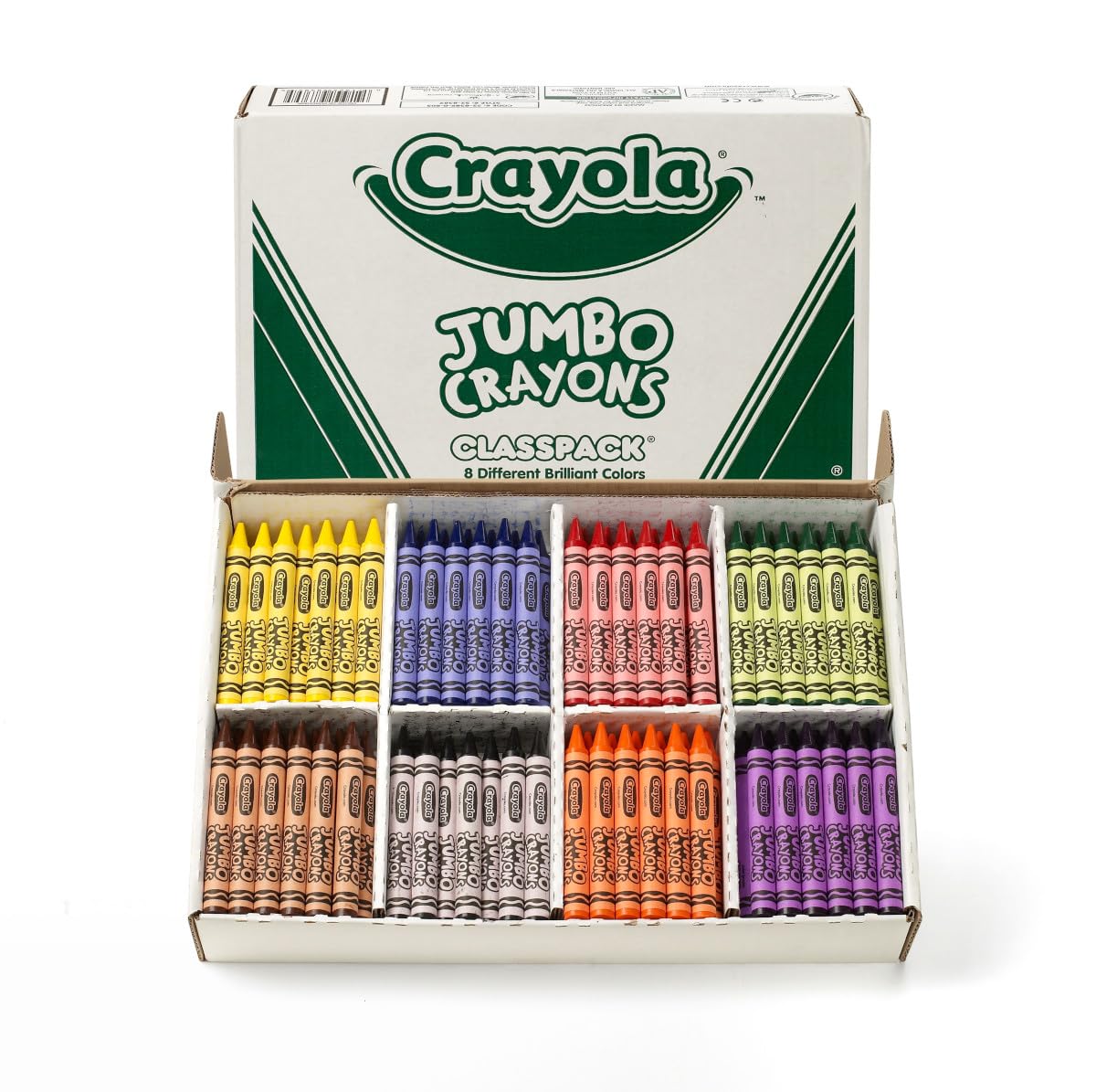 Crayola Jumbo Crayons Classpack (200ct), Large Toddler Crayons, Bulk School Supplies, Essential Preschool & Kindergarten Art Supplies for Teachers