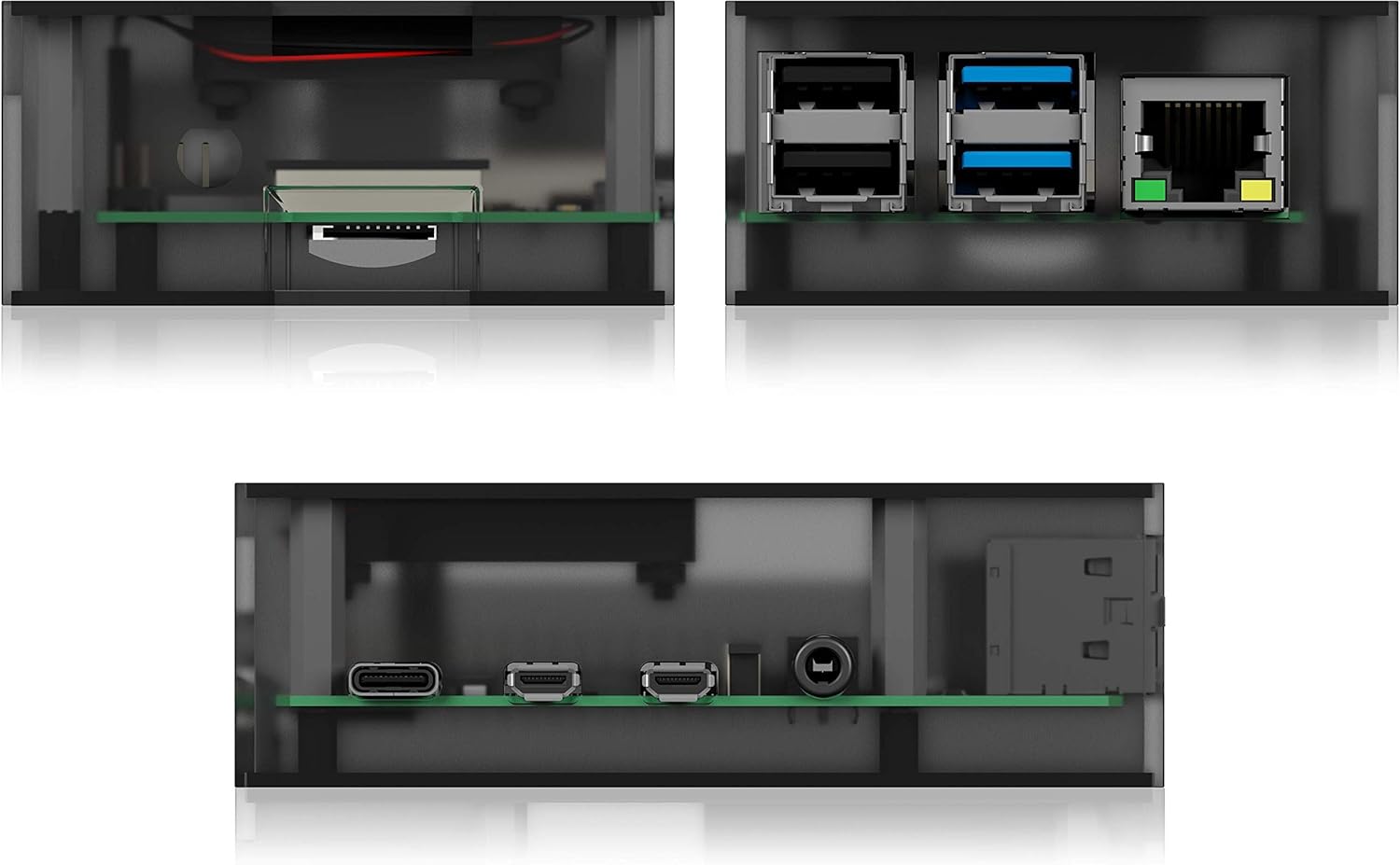 ICY BOX 60603 BOX Raspberry Pi 4 Case with Fan, Plastic Frame with Aluminium, Heatsink, VESA, Black - Image 5