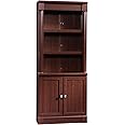 Sauder Palladia Book Shelf, Bookshelf with Storage, Library Bookcase with Doors and Adjustable Shelves, L: 29.37" x W: 13.90" x H: 71.85", Select Cherry