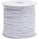 Livder 0.8 mm Elastic String Cord Thread Cords for Jewelry Making Bracelets Beading, 109 Yards, White