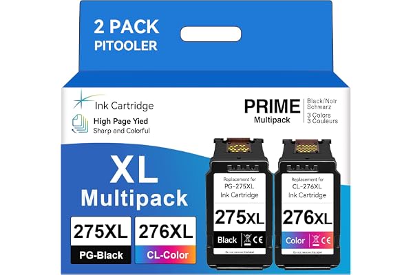 PG-275 XL/CL-276 XL High Yield Compatible for Canon 275 276 XL Ink Cartridges Replacement for Canon Printer Ink 275 276 Compa