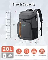 TOURIT Cooler Backpack 30 Cans Insulated Leakproof Lightweight Large Capacity view 2