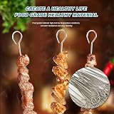 TakFree 30cm Stainless Steel Kebab Skewers 20pc Reusable 12in Grill Sticks view 5