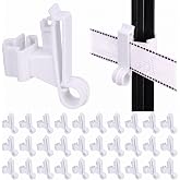 Pangda 60 Pack T Post Insulators Electric Fence for Farm Polytape, White | T-post Poly Tape Insulators, for Standard T Posts, Fits 1/2", 1" and 2" Polytape, for Farm Ranch Livestock