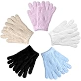 Berlune 5 Pairs Women Fuzzy Gloves Winter Fluffy Faux Mink Velvet Warm Stretchable Plush Soft Glove Cold Weather Accessories