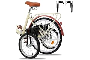 Betollo Adult Bike Training Wheels, Adjustable Adult Training Wheels for 24'' to 27'' Bike, Heavy Duty Stabilizers Wheel, 16-Inch Stabilizer Wheel Size, Supports Over 250 LBS