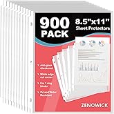 900 Pack Sheet Protectors 8.5 x 11 inch Clear Page Protectors for 3 Ring Binder, Plastic Sleeves for Papers, Document