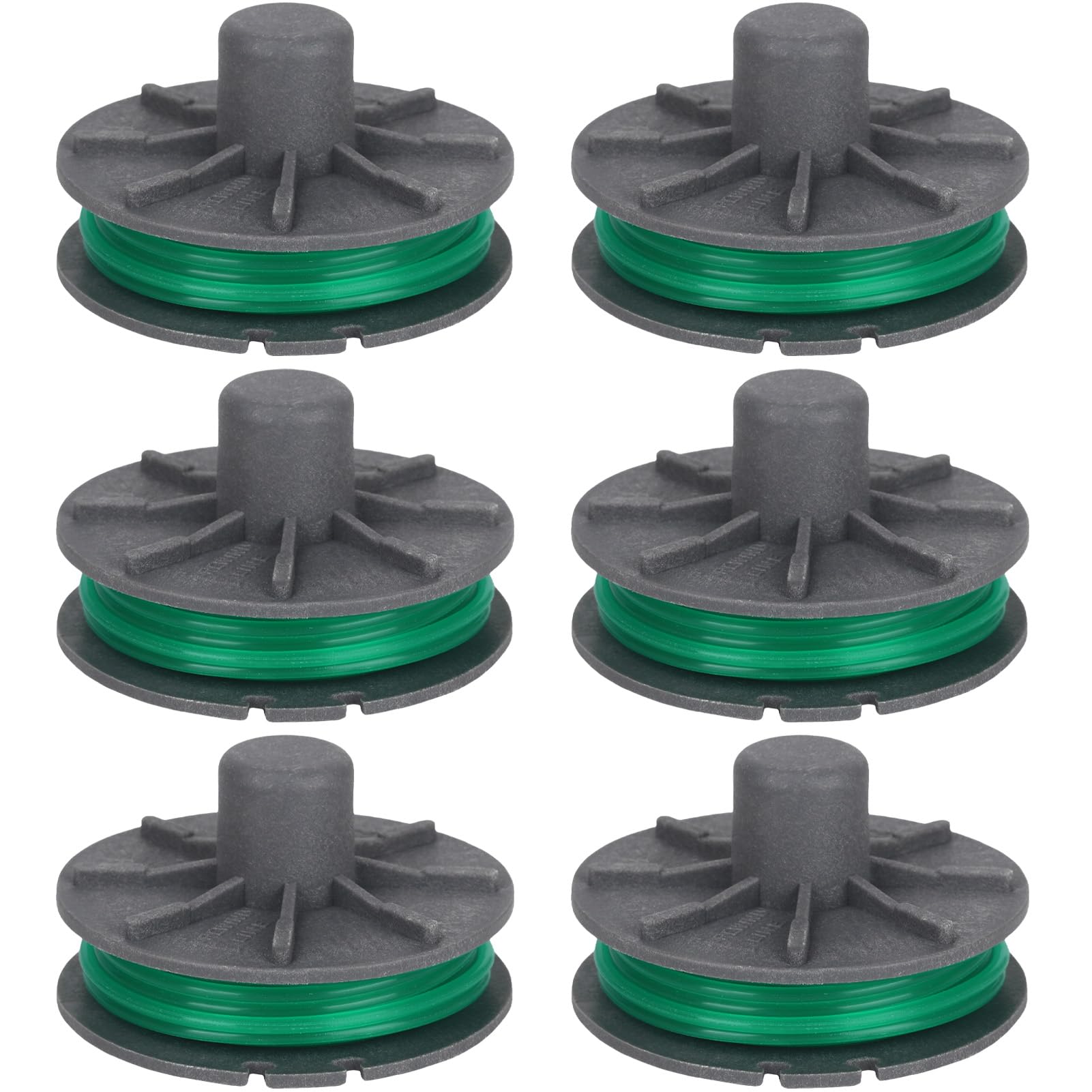 Eyoloty Grass trimmer thread spool 5309-20 suitable for Gardena turbo trimmer PowerCut Plus 650/30 (item no. 9811/9811-20), replacement thread spool 4.3 m, length diameter 2 mm (6 pieces)