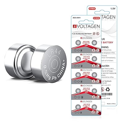 Buy Voltagen 40 Pack Ag13 Lr44 Batteries 1 5v Alkaline Button Coin Cell Battery 303 357a Sr44 6 L1154 Gpa76 Online In Italy B08lk53dkw