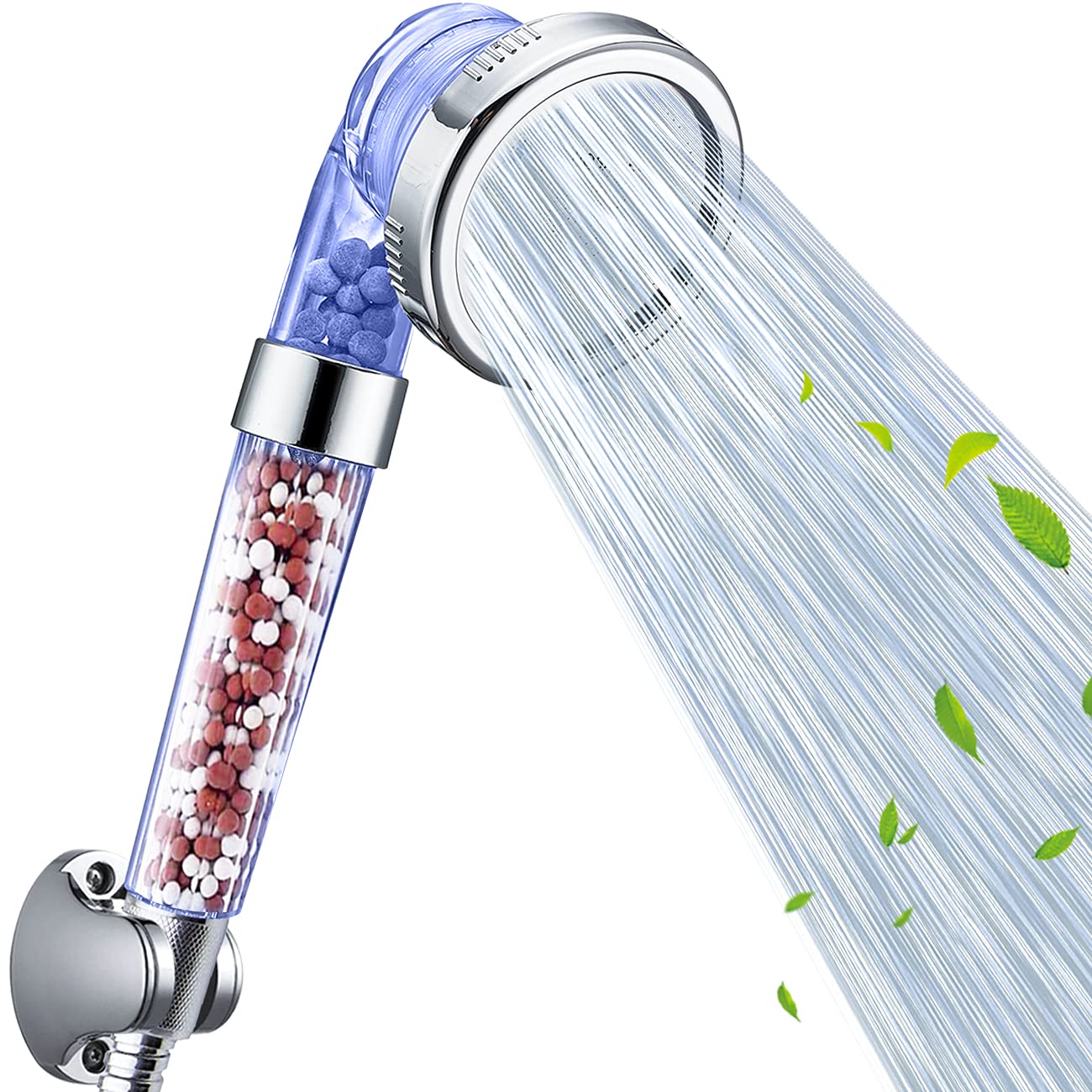 Nosame® Shower Head, Ionic Filter Filtration High Pressure Water Saving 3 Mode Function Spray Handheld Showerheads for Dry Skin & Hair