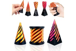 Gytera 3 Pack Impossible Cone Spiral Cone Passthrough Sculpture Fidget Toys Adults, 3D Printed Spiral Cone Toys - Stress Relief Desk Toy, Impossible Spiral Decoration for Desk (3 Packs)