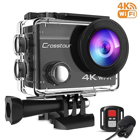 Crosstour CT8500 Unterwasserkamera Action Cam 4K (16MP WiFi Unterwasser 40M Wasserdicht Anti-Shake Helmkamera Fernbedienung u