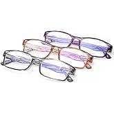 MIRYEA 3 Pack Blue Light Blocking Reading Glasses for Men and Women UV Protection Anti Glare Computer Readers Eyewear Eyeglasses