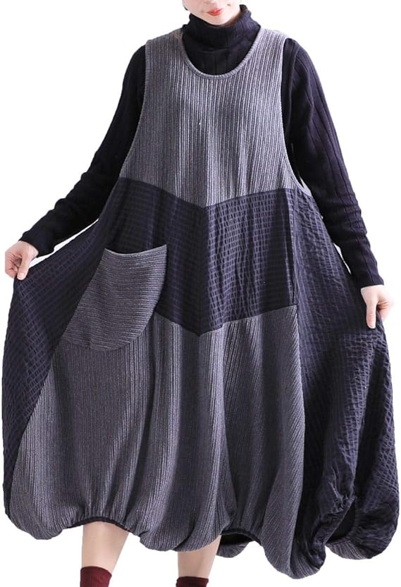 Amazon Co Jp ゴールドジャパン 大きいサイズ レディース 異素材 ノースリーブ ワンピース ロング Gold674 F 4l 5l グレー 服 ファッション小物