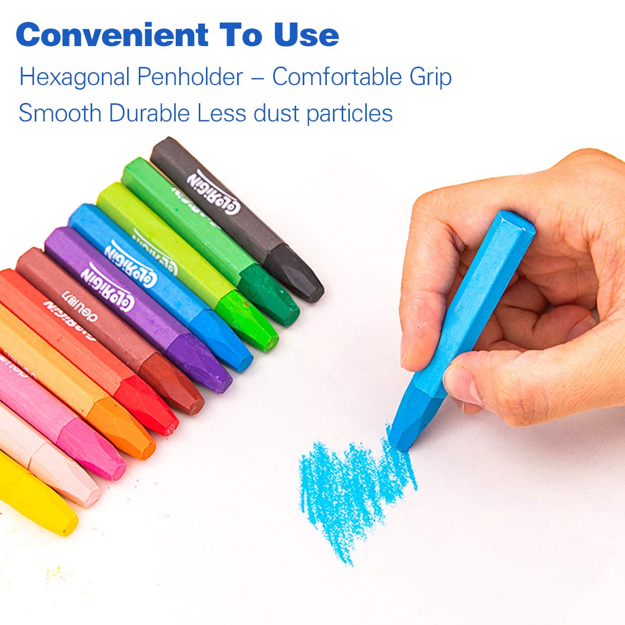 Hapree 36 Colors Oil Pastels with Pastel Holders and Sharpeners Bonus