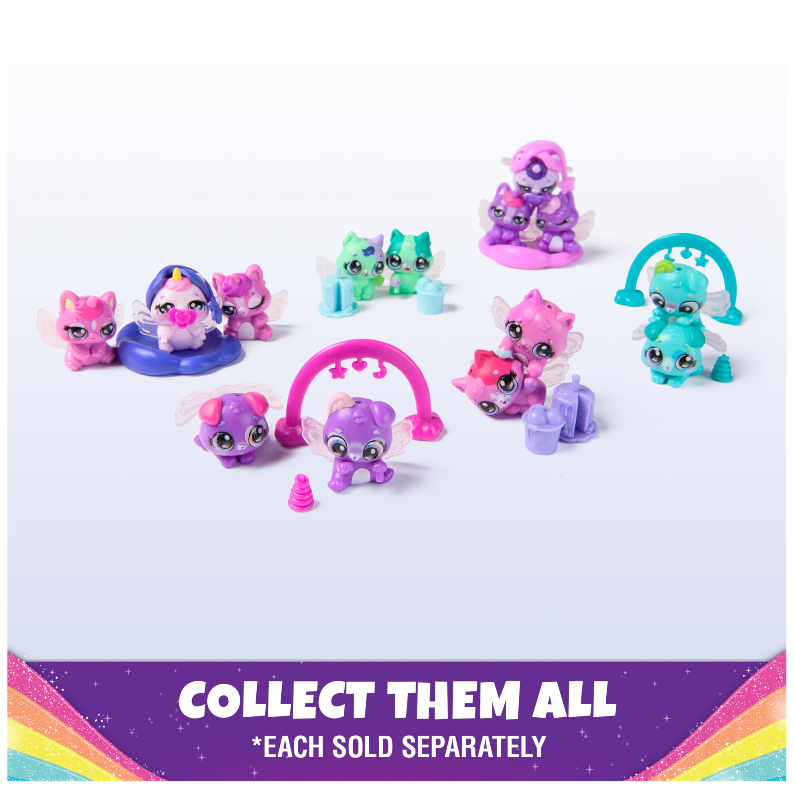 Hatchimals Alive, Rainbow Splash Fizzy Color Surprise Toy, Hatch Twins or Triplets from Color Reveal Egg (Style May Vary), Gifts & Stocking Stuffers for Girls & Boys