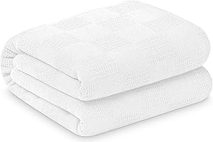 Linteum Textile Supply Institutional Snag-Free 66x90 Hospital Blanket—Durable, Lightweight & Compressed—Ideal for Healthcare Facilities, Nursing Homes & Shelters, 1 Pack (White)
