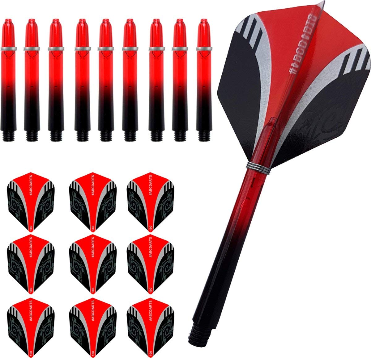 ABC Darts Unisex Adult 990030 Short Darts Red