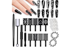 DANNEASY 60pcs Cat Eye Nail Magnet for Nail Art, Cat Eye Gel Nail Polish Magnet Strong Magnetic Nail Polish Magnets for Nails Multi-Function Nail Tool for Nails Salon Accessories