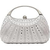 HUANG ZHUANG Elegant Crystal Clutch Rhinestone Handbags For Women Party Purse Wedding Prom Sparkly Bag