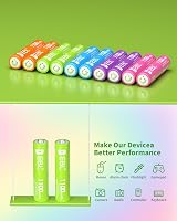 EBL AAA 1100mAh Ni-MH Rechargeable Batteries 10 Pack with Storage Case view 5