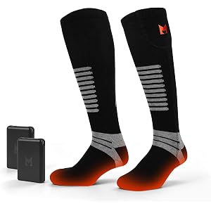 Heated Socks for Men Women with 6000mAh Batteries | Rechargeable Heated Socks, Whole Sole Heating, 4 Heat Levels, Up to 8.5H