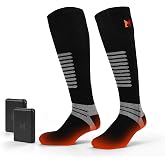 Heated Socks for Men Women with 6000mAh Batteries | Rechargeable Heated Socks, Whole Sole Heating, 4 Heat Levels, Up to 8.5H Warmth for Skiing, Hunting, Cycling, Outdoor Work