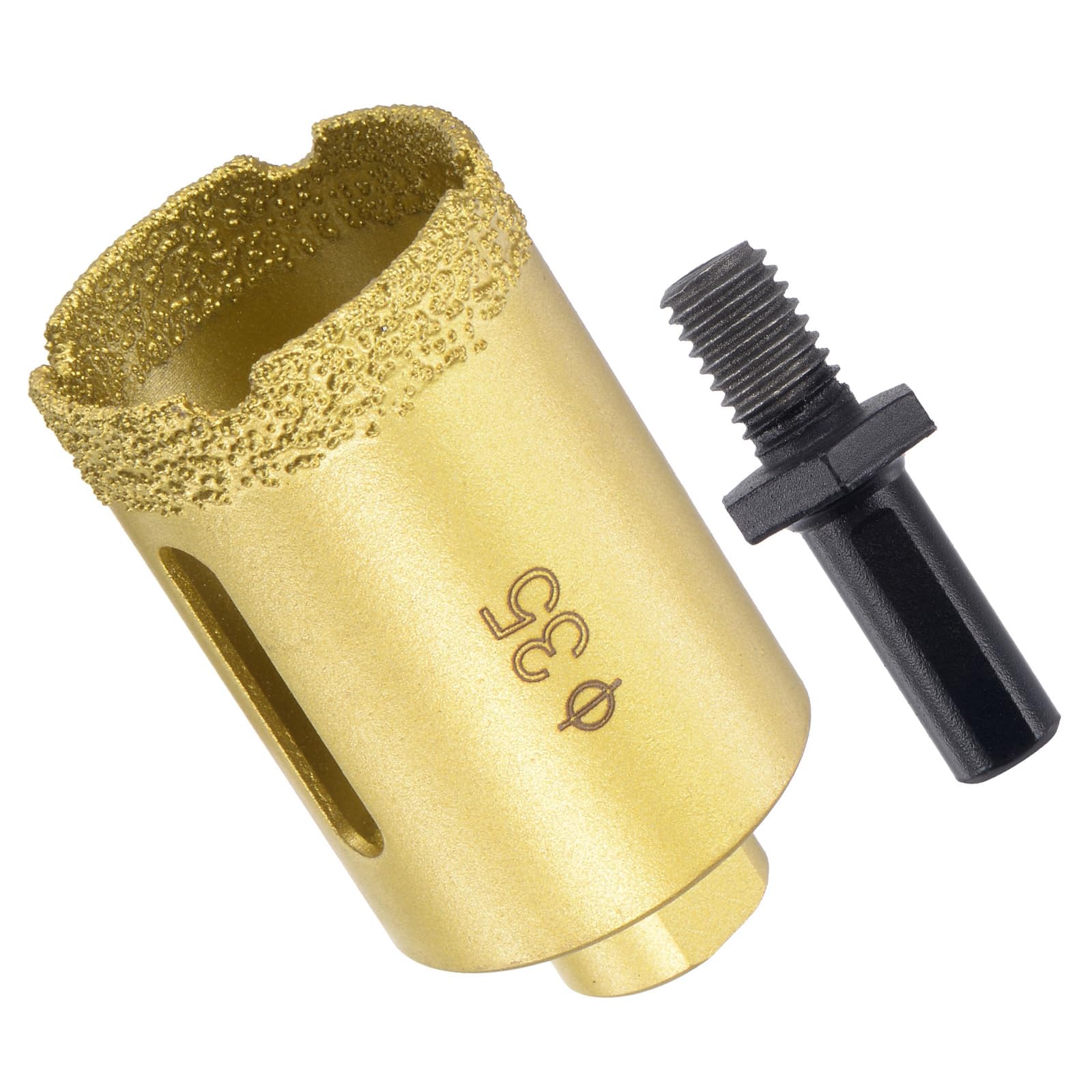 CoCud Diamond Drill Bits Set, 35mm Cutting Diameter, Brazed Diamond Core Drill Bits with M10 Arbor Adapter - (Applications: for Tile Ceramic Marble Stone Glass) — image 1