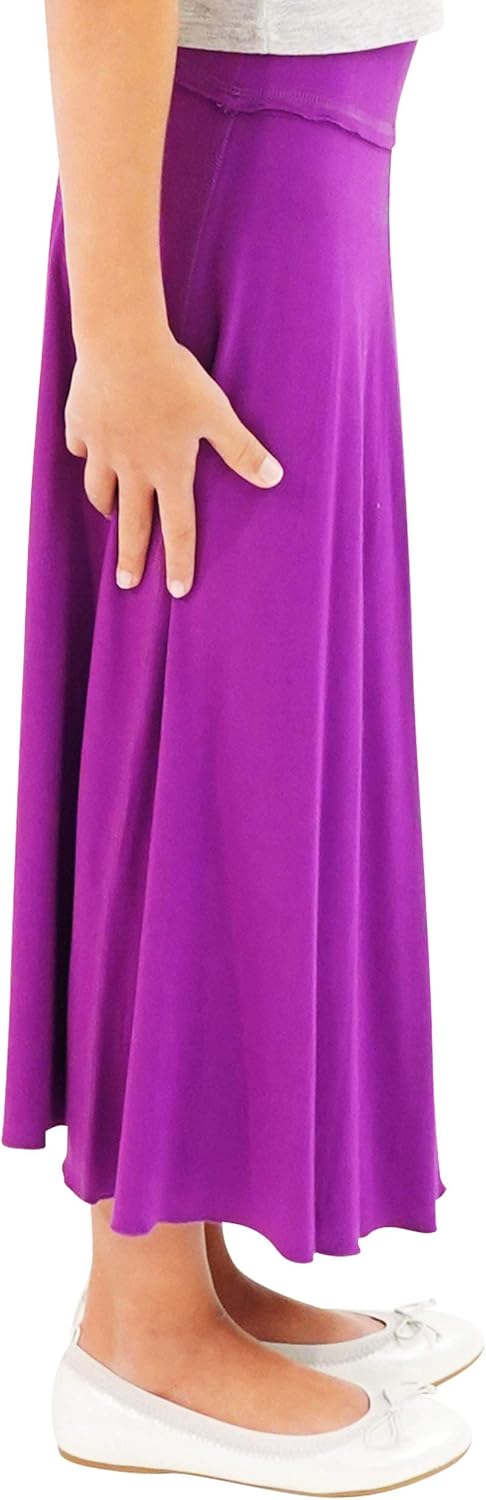 KIDPIK 2-Pack Maxi Skirts for Girls 4 Years & Up - Comfy Modest Clothing - 2 Colors/Skirt Set: Clothing