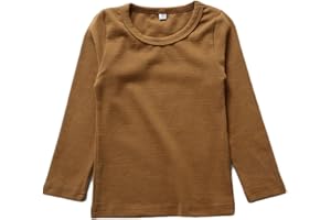 KISBINI Unisex Girls Cotton Long Sleeve T-Shirt Top Tees