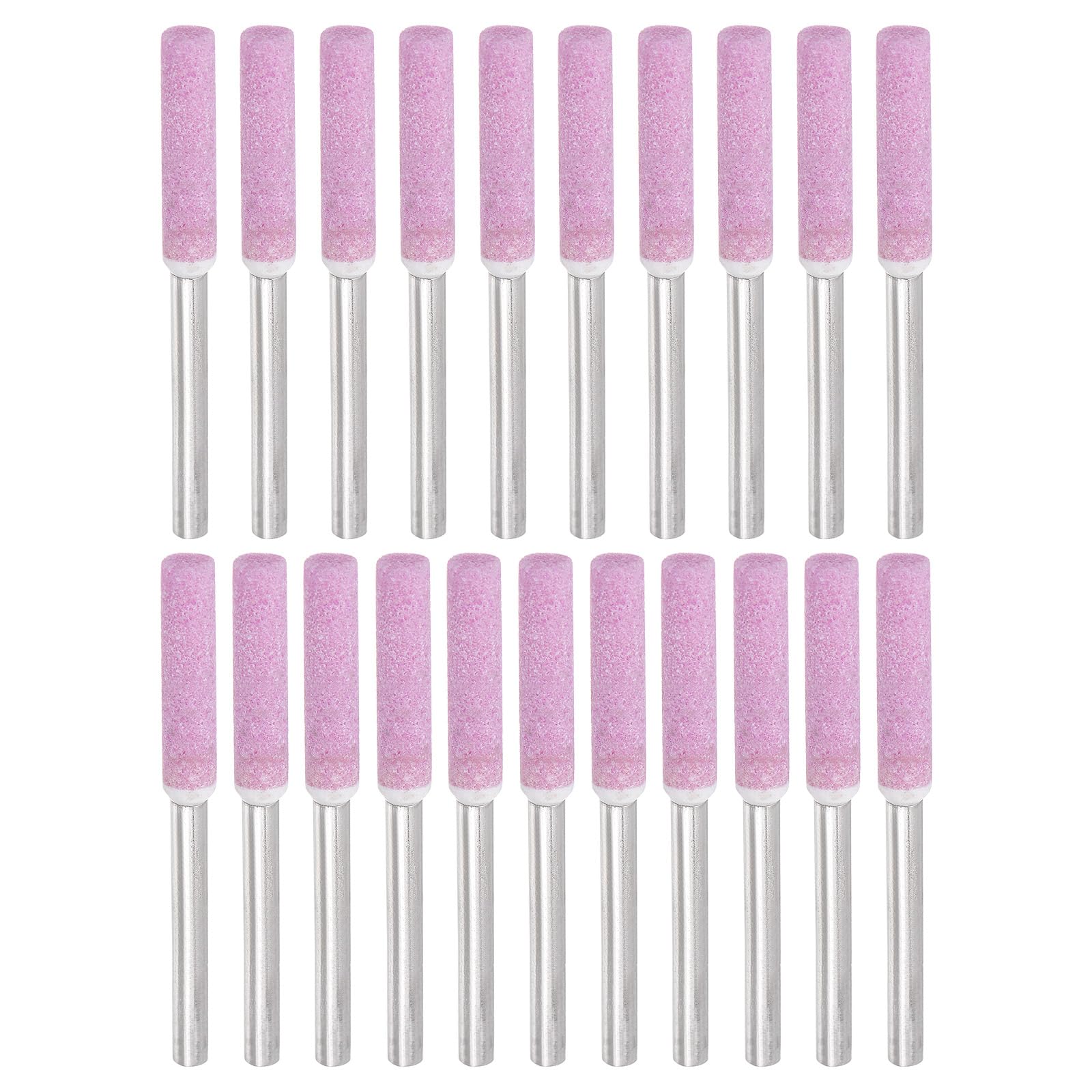 PATIKIL 21 Pcs Diamond Chainsaw Sharpening Kit 3/16 Inch High Hardness Sharpening Stone Pink (4.8mm)