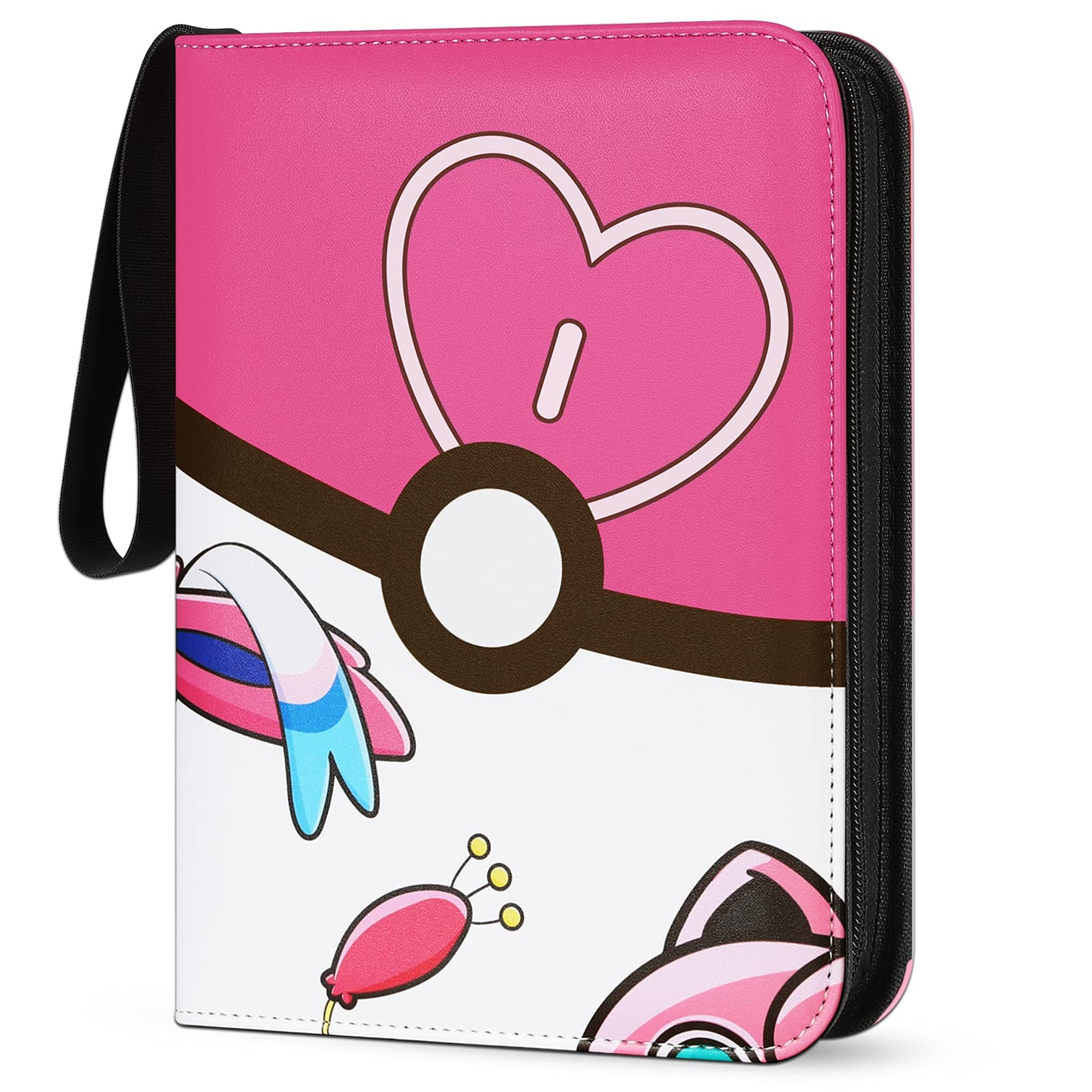 Card Binder 440 Pockets, 4-Pocket Card Holder Album with 55 Sleeves Pink — image 1