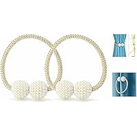 Fermatende A Calamita 2 Set - Magneti Forti Per Tende Da Letto, Ufficio, Casa (30 Cm, Beige) - Foto 8
