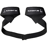 Element 26 Weight Lifting Straps (Pair) with Guide | 100% Cotton Wrist Straps for Men and Women, Weightlifting, Bodybuilding &amp; Powerlifting, Strength Training &amp; Deadlift Support
