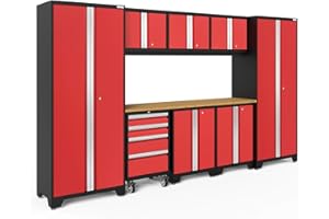 NEWAGE PRODUCTS INC. NewAge Products Bold Series Red 9 Piece Set, Garage Cabinets, 50608