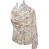 Universal Zone Traveler Chiffon Scarf.Light Chiffon scarf with Passport stamps.Flight attendant gift,Travel Agent gift.Spring Summer scarf,light scarf.
